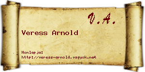 Veress Arnold névjegykártya
