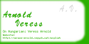 arnold veress business card